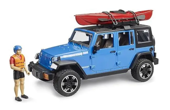 #02529 1/16 Jeep Wrangler Rubicon Unlimited With Kayak & Kayaker 1