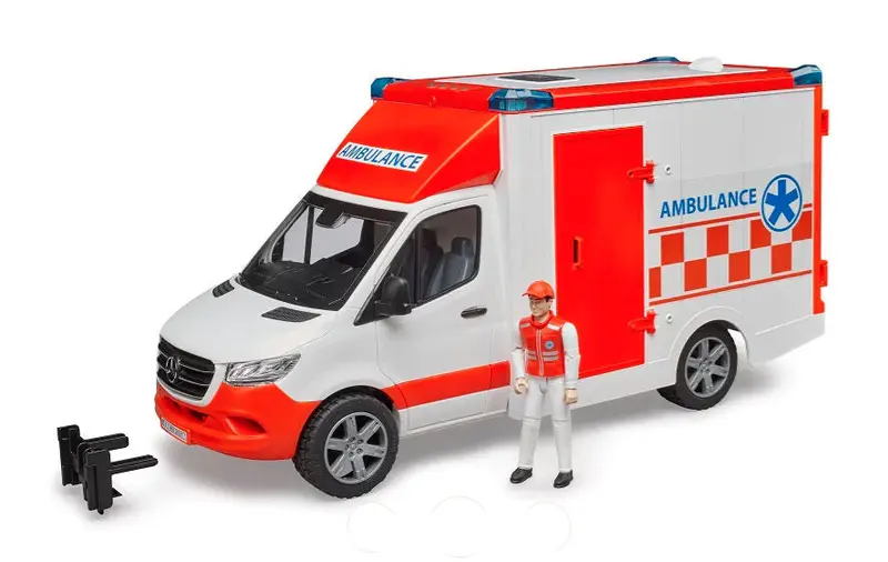 #02676 1/16 White Mercedes-Benz Sprinter Ambulance With Paramedic 1