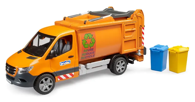 #02682 1/16 Mb Sprinter Garbage Truck With Garbage Cans 1