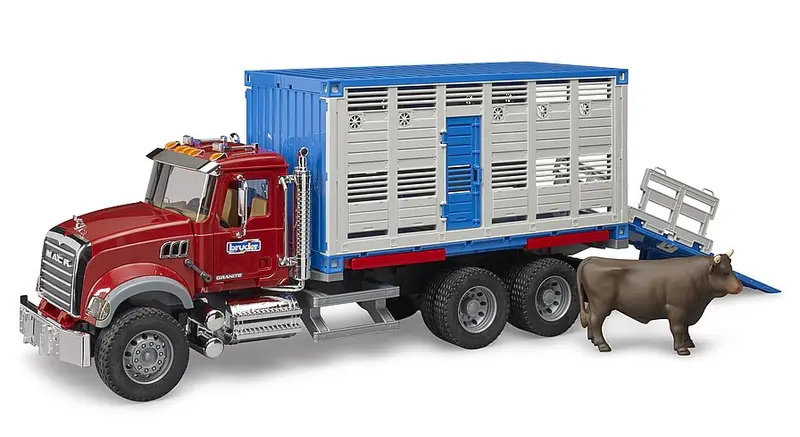 #02830 1/16 Mack Granite Cattle Transport With Cow 1