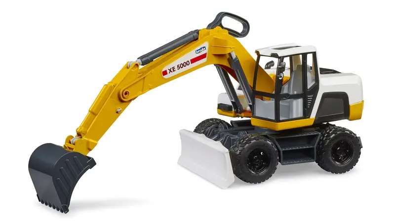 #03413 1/16 White & Yellow Bruder Xe 5000 Excavator 1