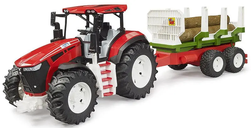 #03453 1/16 Roadmax Tractor With Logging Trailer And Logs 1