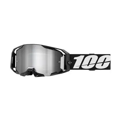 100% Armatic Goggles - Black, Mirror Silver Flash Lens 1
