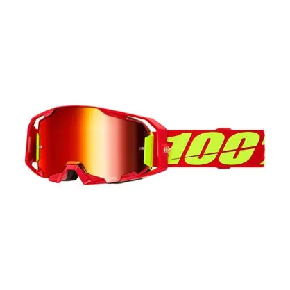 100% Armatic Goggles - Red, Mirror Red Lens 1