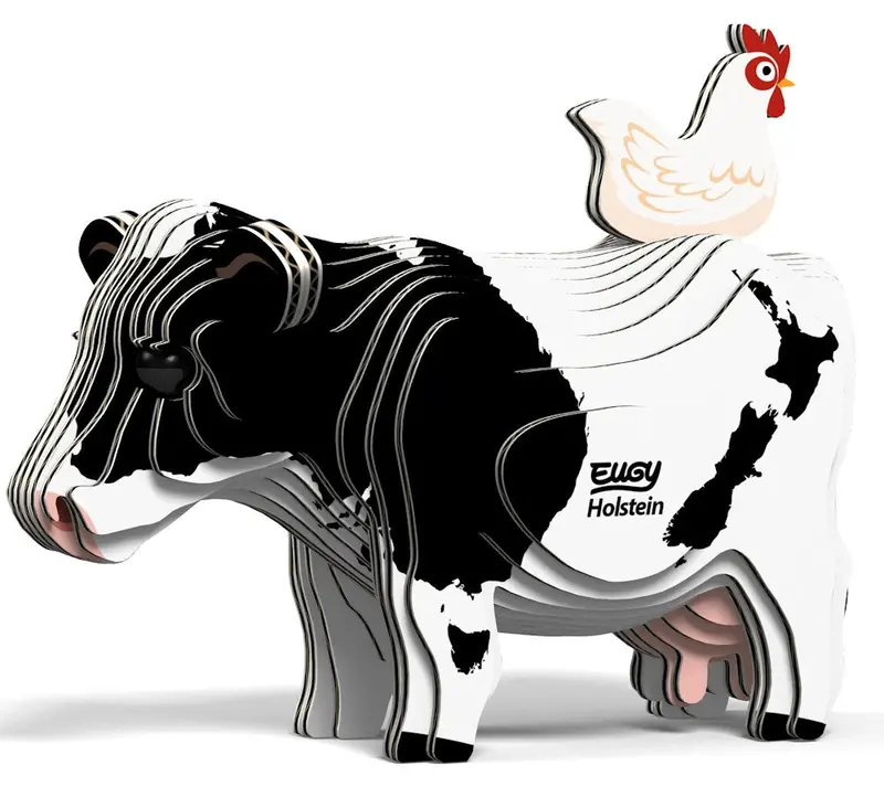 #105660 Eugy Holstein Cow 3D Cardboard Craft Puzzle 1