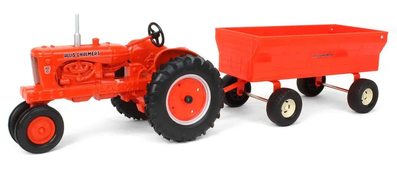 #16474 1/16 Allis-Chalmers Wd-45 Tractor With Flare Box Wagon 1