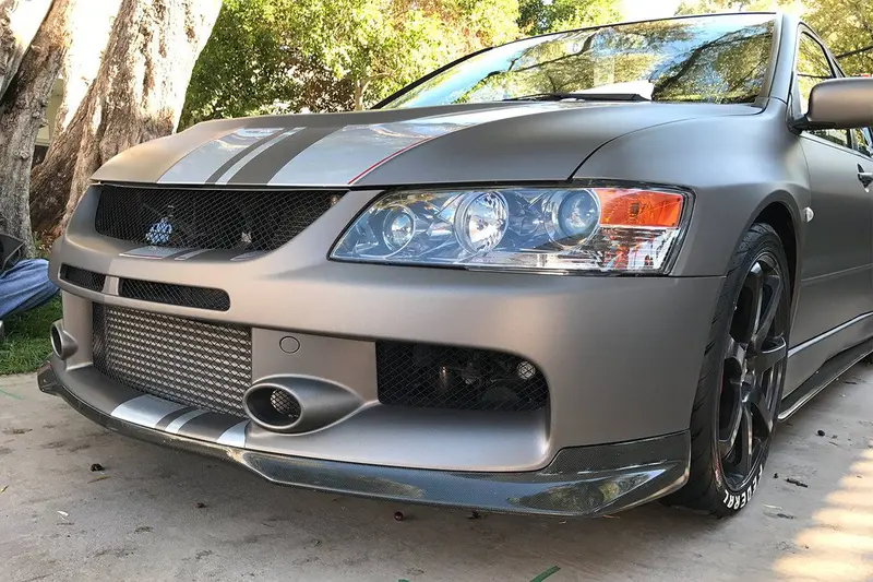 2005-2007 Mitsubishi Evo 9 Oe Style Carbon Fiber Front Lip 1