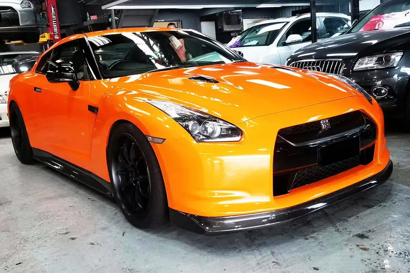 2008-2011 Nissan Gtr R35 Cba Zel Style Carbon Fiber Front Lip 1