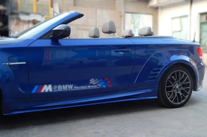 2008-2013 Bmw 1 Series E82 E88 1M Style Side Skirts   Wide Rear Fender Flare Body Kit 1