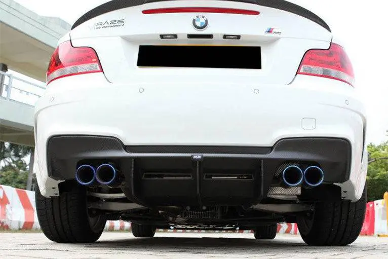 2008-2013 Bmw E82 E88 1M Rz Style Carbon Fiber Rear Lip  Rear Diffuser Undertray 1