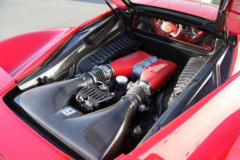 2010-2015 Ferrari 458 Coupe Spider Oe Style Dry Carbon Fiber Engine Bay Panels 1