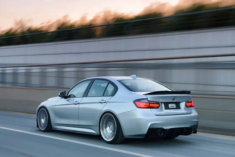 2011-2019 Bmw 3 Series F30  F35 M-Tech Gv Carbon Fiber Rear Lip With Diffuser   Caps 1
