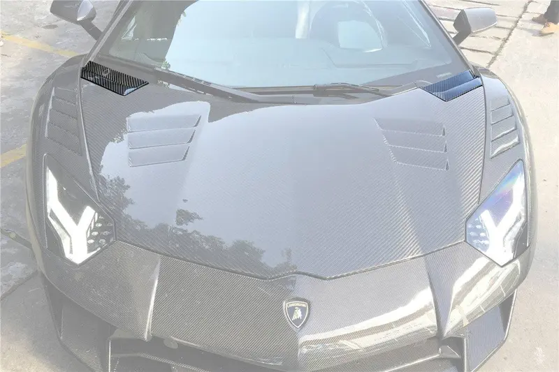 2011-2021 Lamborghini Aventador Lp700 Lp740 Coupe  Roadster Oem Style Carbon Fiber Front Hood Vent 1
