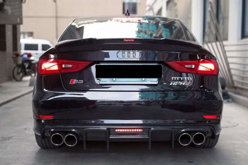 2013-2016 Audi S3 A3 Sline Sedan Bkss Style Carbon Fiber Rear Lip Diffuser 1