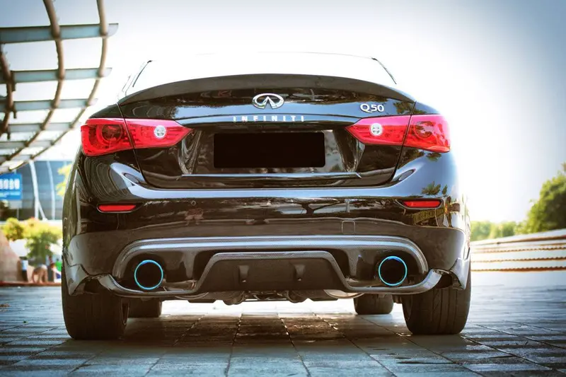 2014-2017 Infiniti Q50 Sedan Ve Style Rear Lip And Diffuser 1