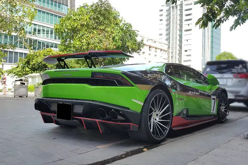 2015-2020 Lamborghini Huracan Lp610 Rzs Style Carbon Fiber Rear Diffuser 1