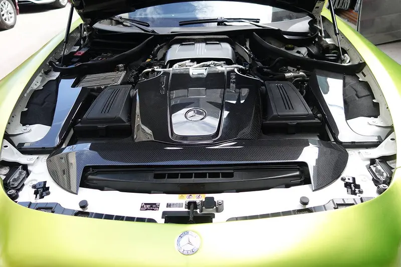 2015-2020 Mercedes Benz Amg Gt  Gts Autoclave Carbon Fiber Radiator Cover Repalcement 1