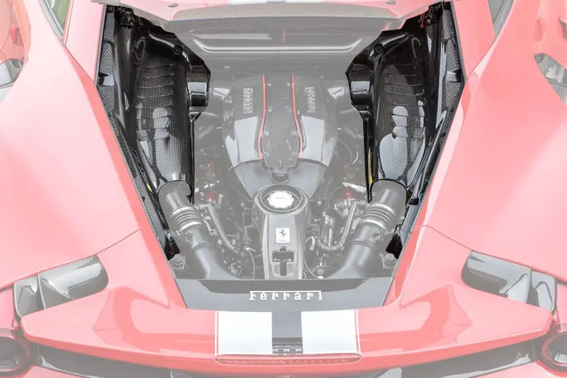 2015-2023 Ferrari 488 Gtb Pista  F8 Dry Carbon Fiber Engine Bay Panels With Heat Protection 1