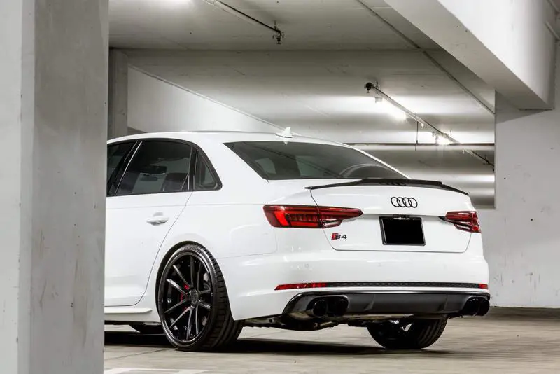 2017-2018 Audi B9 A4 Sport  S4 Md Style Carbon Fiber Rear Lip Diffuser 1