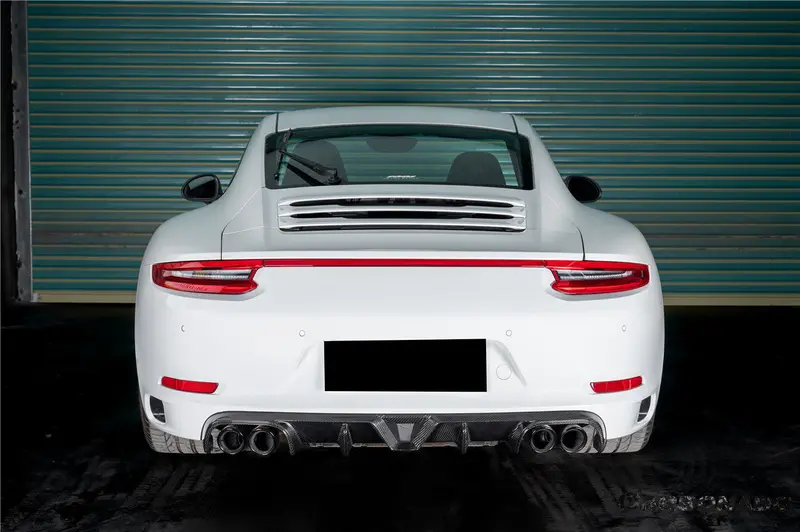 2017-2019 Porsche 911 991.2 Carrera Ka Style Dry Carbon Fiber Rear Lip Diffuser 1