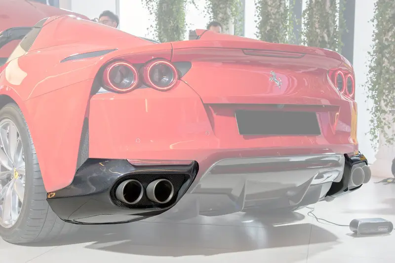 2017-2026 Ferrari 812 Superfast Gts Oem Style Dry Carbon Fiber Rear Side Diffuser 1