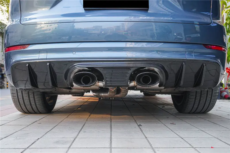 2018-2023 Porsche 9Y0 9Ya Cayenne Turbo Convert Turbogt-Style Rear Diffuser With Exhaust Adapter Pipe | Fits Turbo S E-Hybrid, Turbo 1