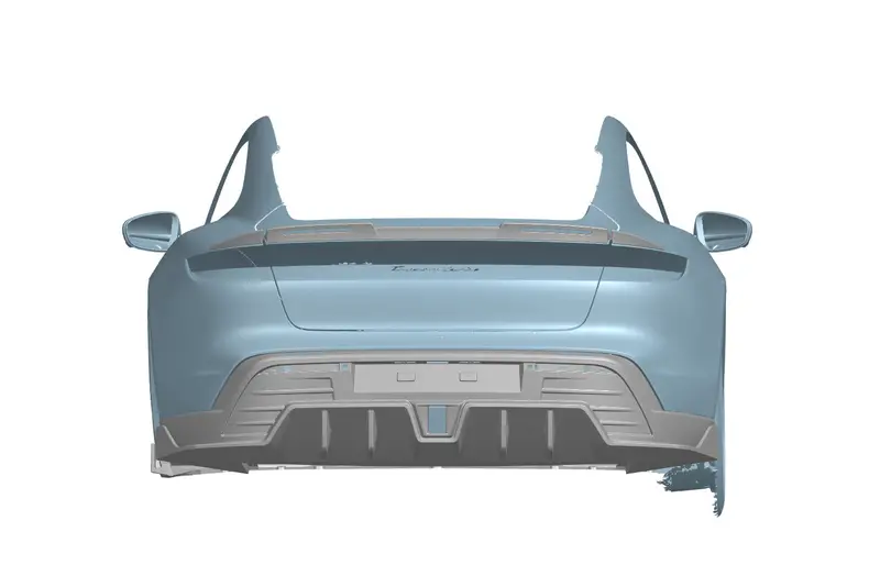 2020-2024 Porsche Taycan Ad Style Dry Carbon Fiber Rear Diffuser Lip | Fits 4, 4S, Gts, Turbo, Turbo S, St, Ct 1