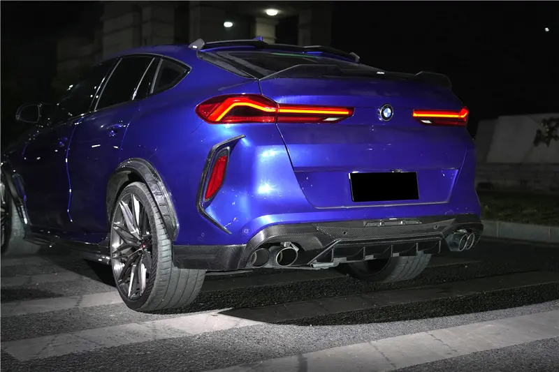 2020-2025 Bmw X6m F96 Ad Style Dry Carbon Fiber Rear Diffuser Lip 1