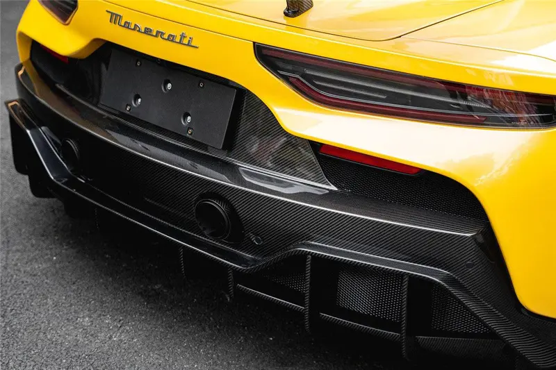 2020-Up Maserati Mc20 Mcpura Svd Style Dry Carbon Fiber Rear Lip Diffuser 1