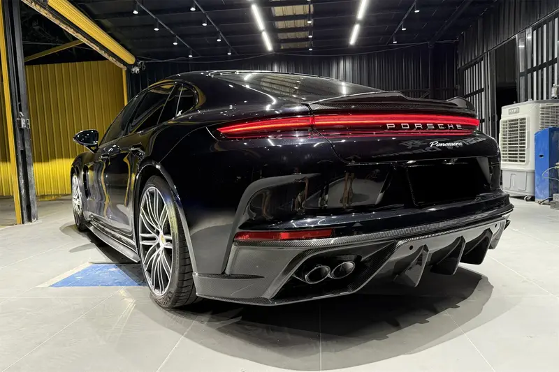 2024-2026 Porsche Panamera 976 Od Style Dry Carbon Fiber Rear Diffuser Lip | Fits S, 4, 4S, E-Hybrid, 4 E-Hybrid, Sport Turismo, Turbo, Turbo S, Gts, Turbo E-Hybrid, Turbo S E-Hybrid 1