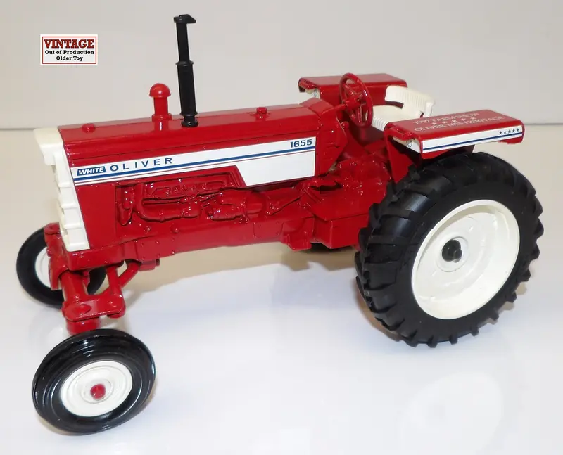 #2031Ta 1/16 White Oliver 1655 Narrow Front Tractor, 1997 Farm Show Edition 1