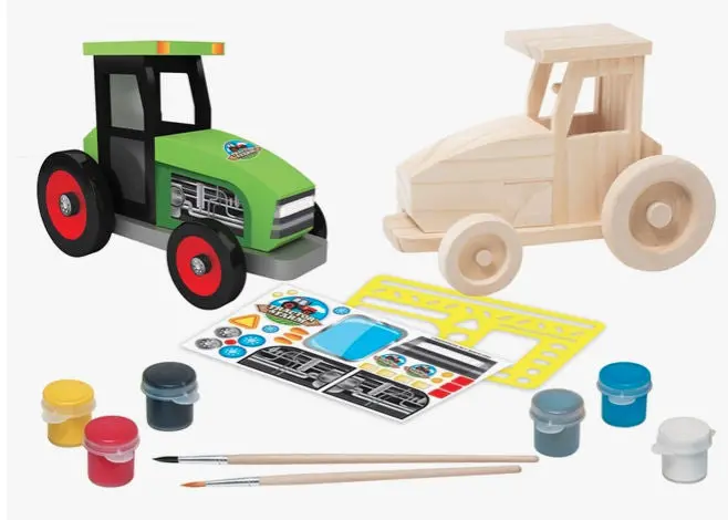 #21901 Farm Tractor Wood Painting Kit 1