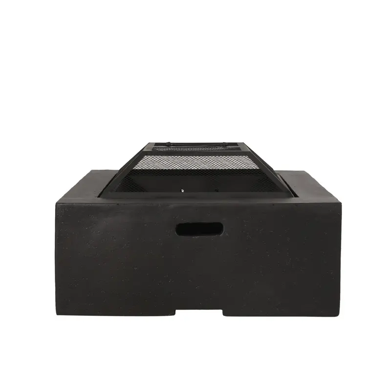 29 Inch Square Wood-Burning Fire Pit For Outdoor Spaces 1