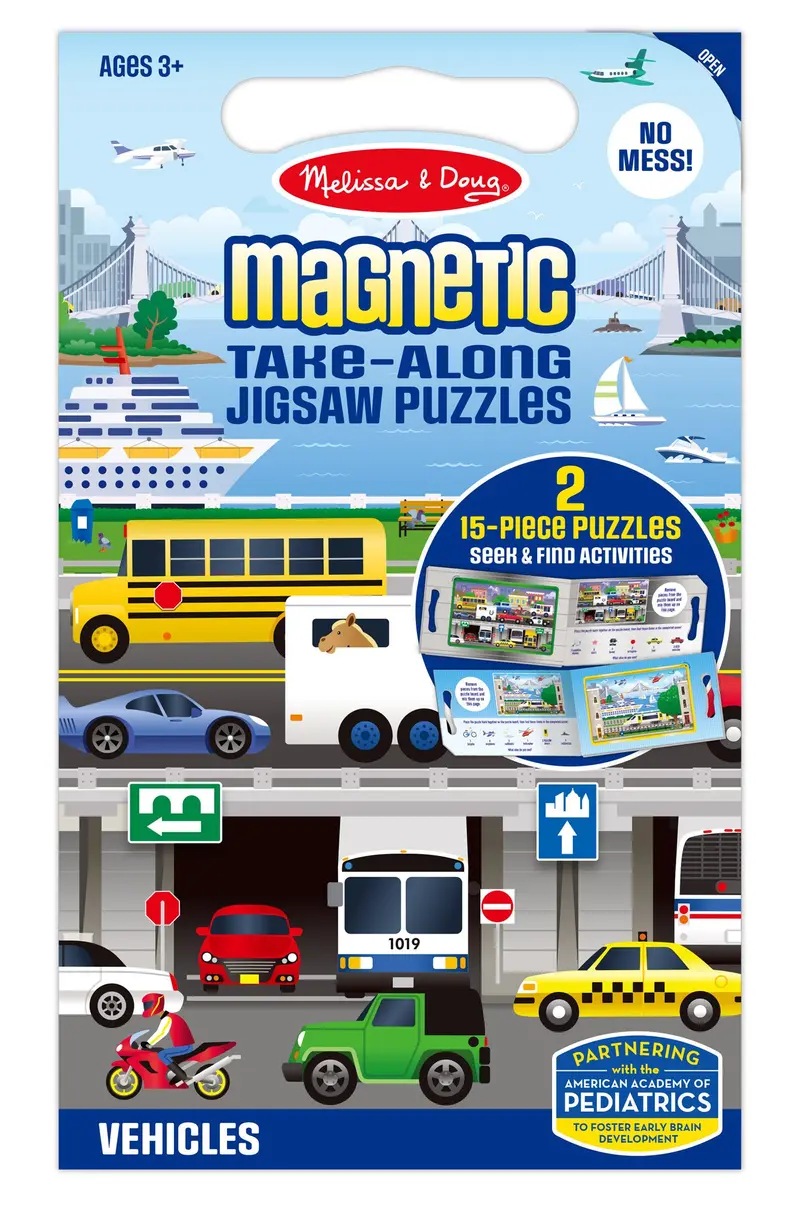 #32830 Vehicles Take Along Magnetic Jigsaw Puzzles 1
