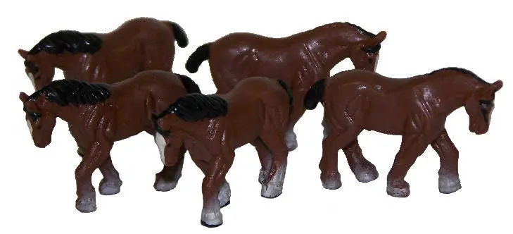 #340922 1/87 Clydesdale Horse Set 1
