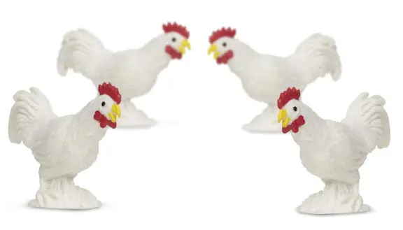 #347623 1/32 White Rooster Set 1