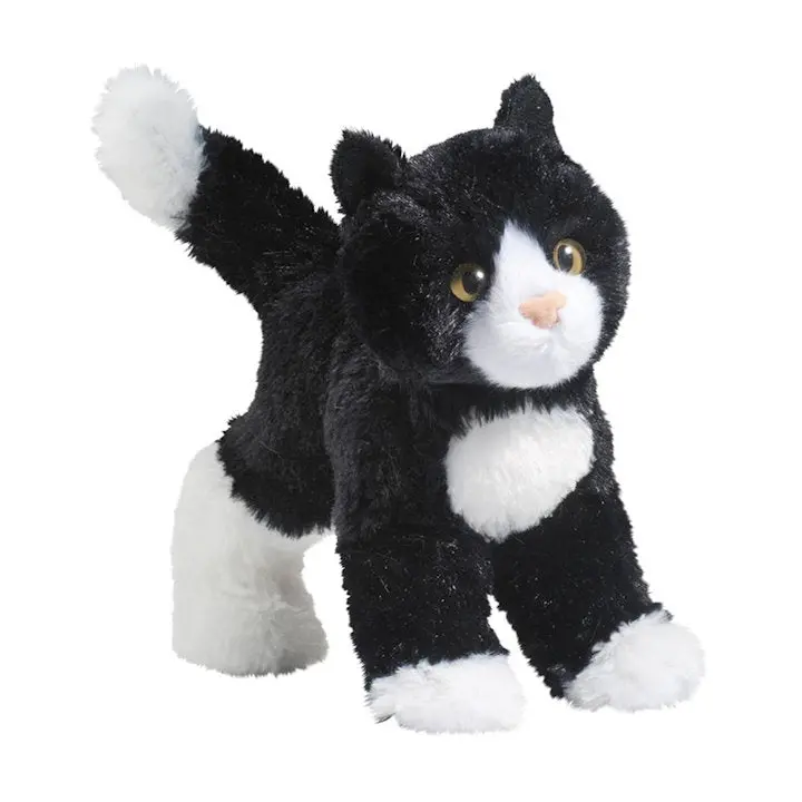 #4092D Snippy Black & White Cat Plush 1