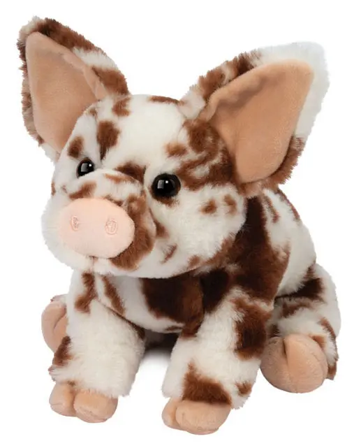 #4510D Sandie Brown Spotted Pig Plush 1