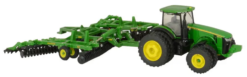 #45479 1/64 John Deere 8320R Wduals & Jd 637 Disk 1