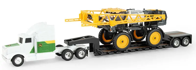 #45928 1/64 Hagie Sts12 Self-Propelled Sprayer With Semi & Lowboy Trailer 1