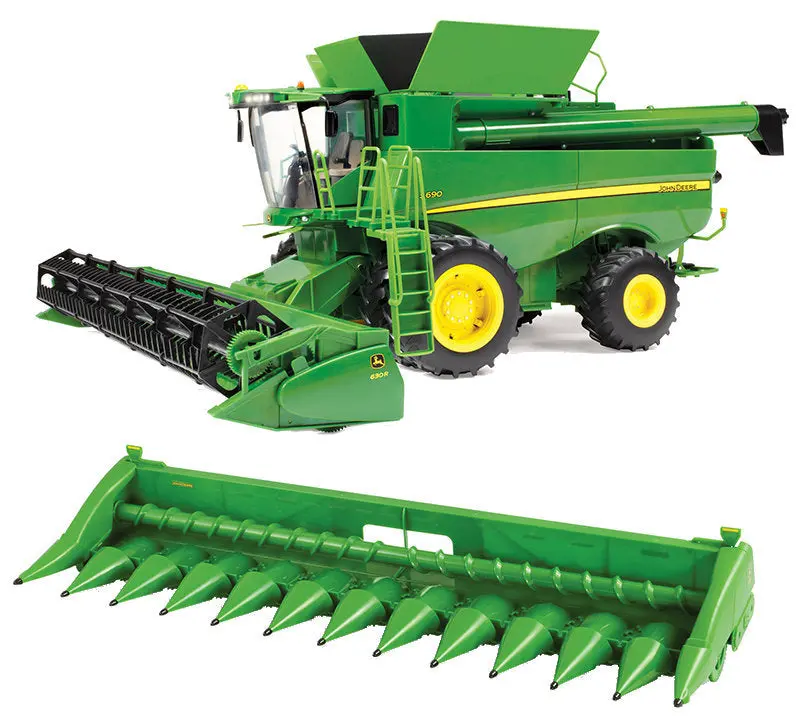 #47101Sy 1/16 John Deere S690 Combine With Grain & Corn Heads - Sound & Lights Do Not Work 1