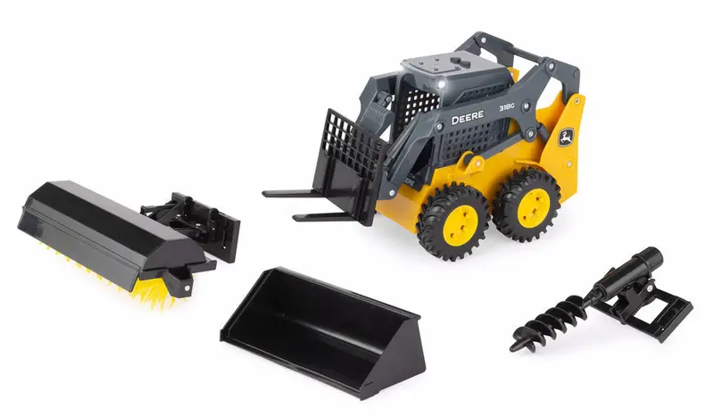 #47324 1/16 Big Farm John Deere 318G Skid Steer Loader With Work Tools 1