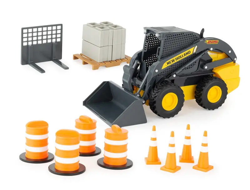 #47351 1/16 Big Farm New Holland L225 Skid Steer Loader With Accessories 1