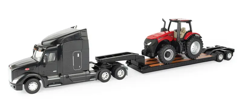 #47369 1/32 Peterbilt 579 With Lowboy Trailer & Case-Ih Magnum 380 Tractor 1