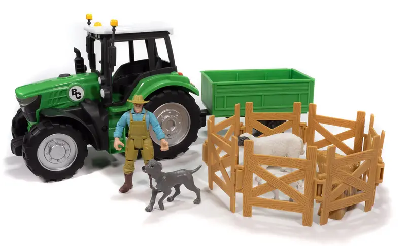 #514Bc 1/20 Sheep Farmer & Tractor Playset With Lights & Sound 1