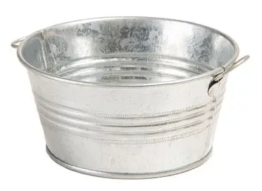 #6541 Galvanized Round Tin Tub 1