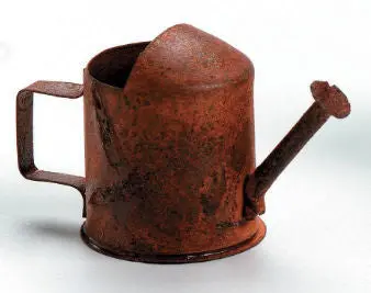 #6552-73 Rusted Metal Watering Can 1