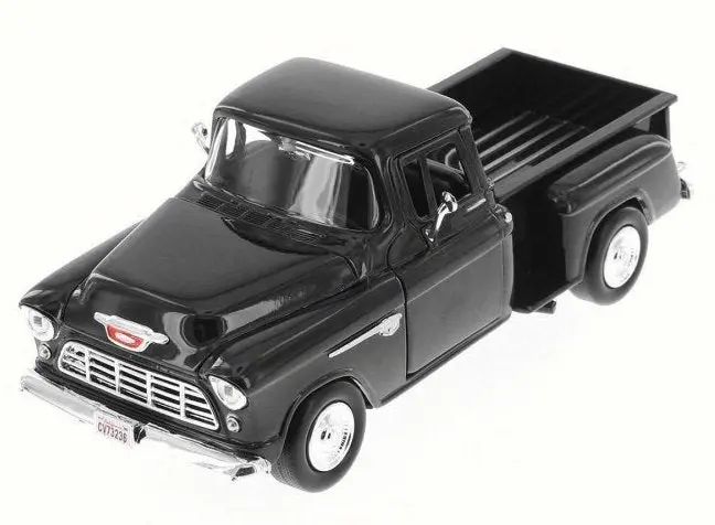 #73236Ac-Bk 1/24 Black 1955 Chevy Stepside Pickup 1