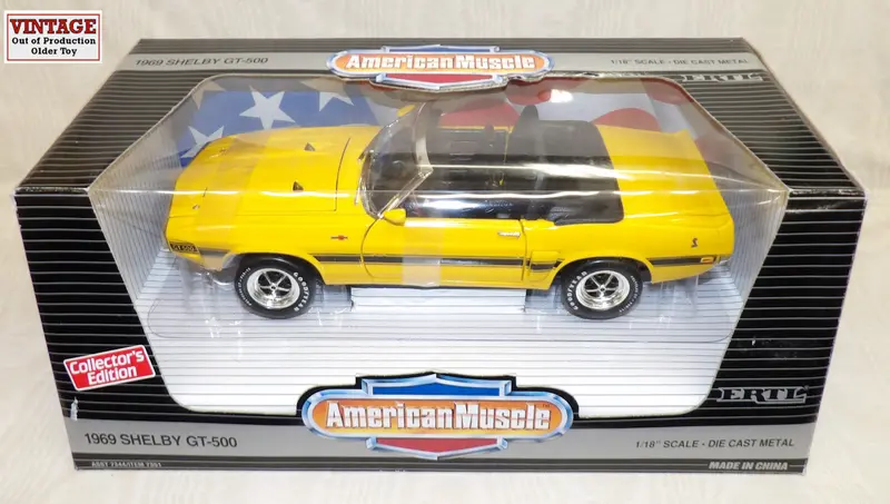 #7351 1/18 1969 Shelby Gt-500 - Grabber Yellow 1