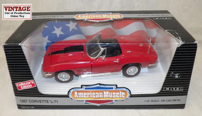 #7489 1/18 1967 Corvette L-71 Roadster - Rally Red 1